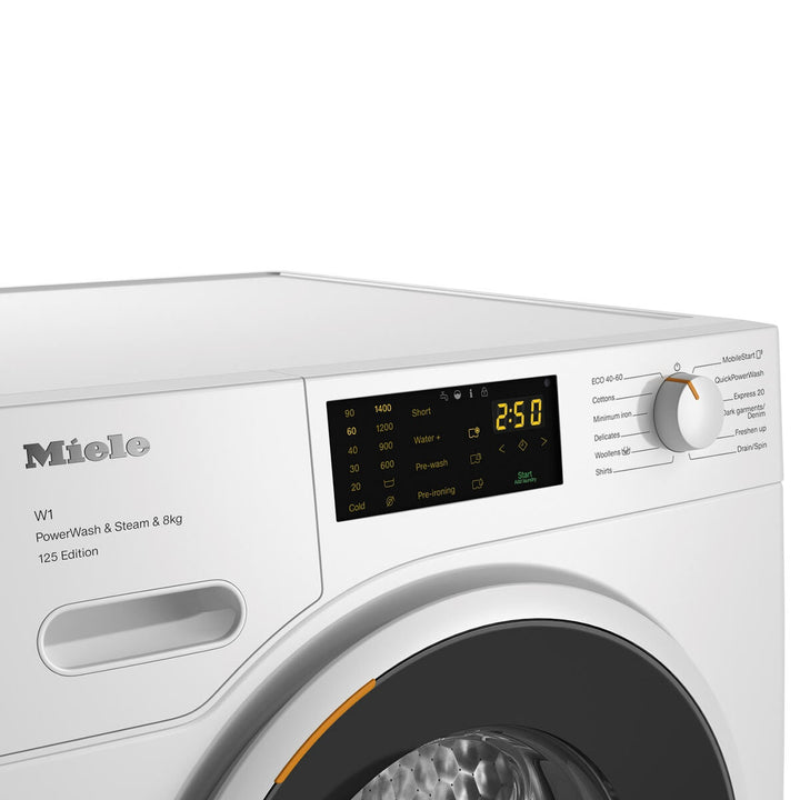 Miele WWB380 WCS 125, 8kg Washing Machine, A Rated in White