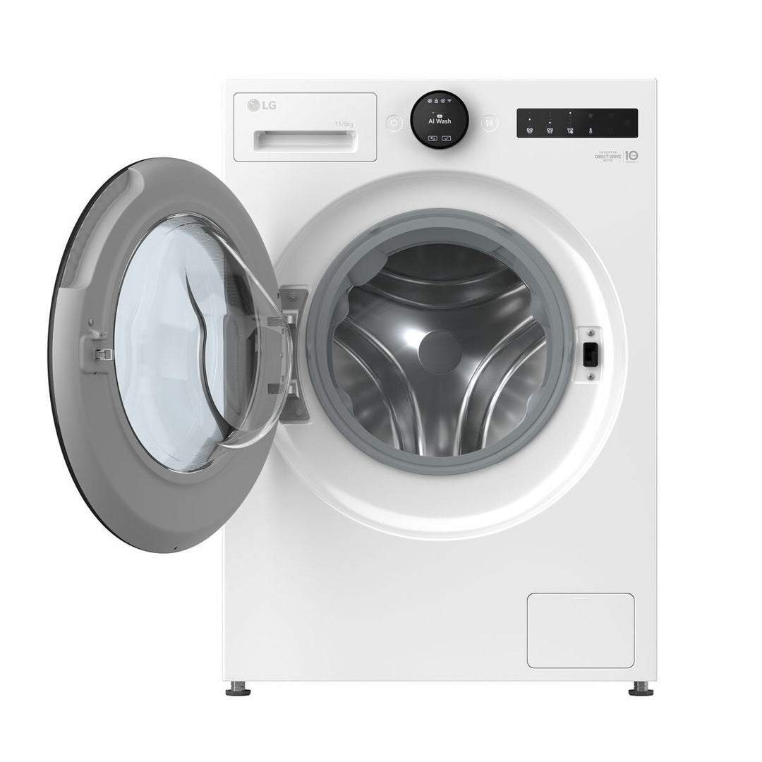 LG W4X7016TWB, 11kg/6kg Washer Dryer, E Rated in White