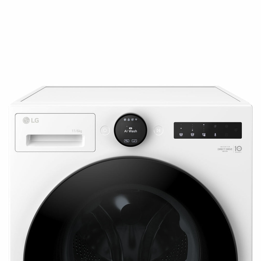 LG W4X7016TWB, 11kg/6kg Washer Dryer, E Rated in White