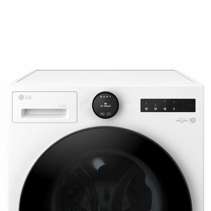 LG W4X7016TWB, 11kg/6kg Washer Dryer, E Rated in White