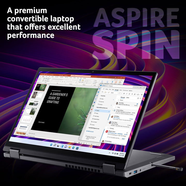 Acer Aspire Spin, Intel Core Ultra 5, 16GB RAM, 1TB SSD, 14 Inch Converitble 2 in 1 Laptop, NX.J3JEK.003