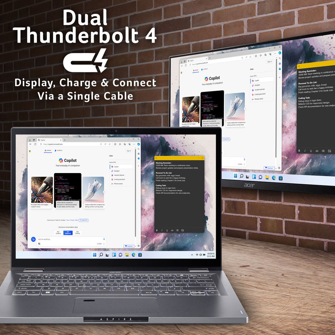 Acer Aspire Spin, Intel Core Ultra 5, 16GB RAM, 1TB SSD, 14 Inch Converitble 2 in 1 Laptop, NX.J3JEK.003