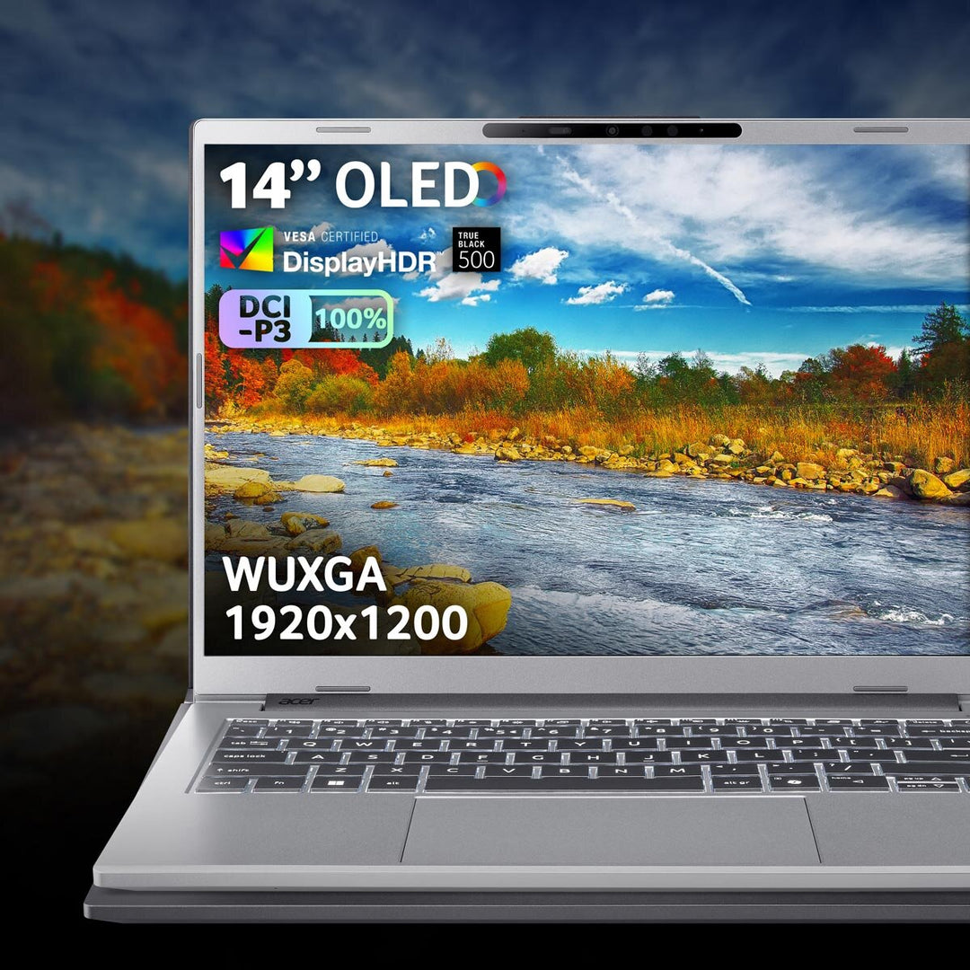 Acer Aspire 14 AI, Copilot+ PC, AMD Ryzen AI 5, 16GB RAM, 512GB SSD, 14 Inch OLED Laptop, NX.JNZEK.001