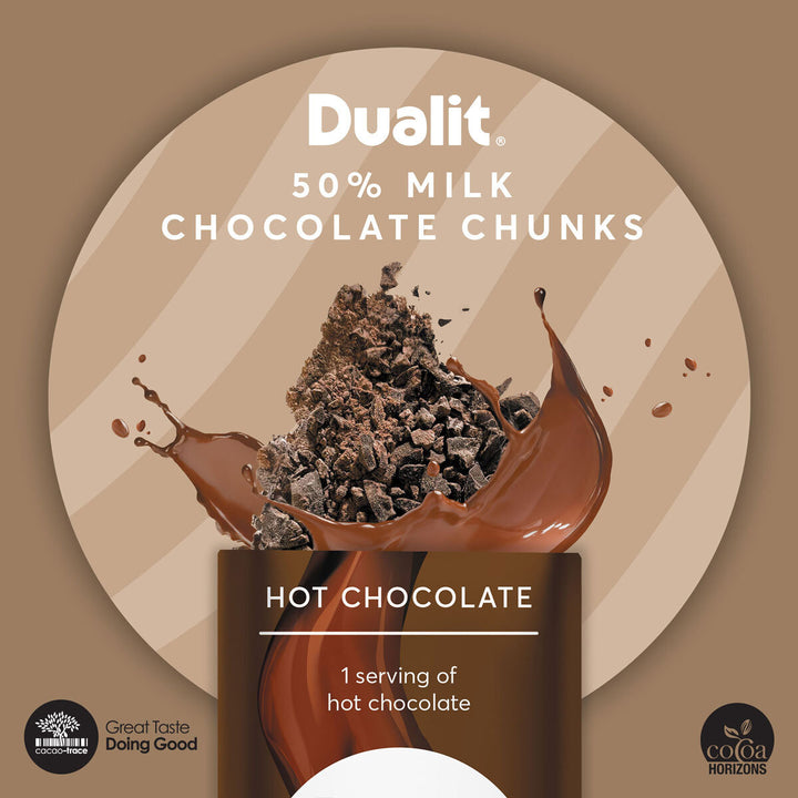 Dualit Milk Frother & Hot Chocolate Maker Max with 4 x Single Serve Belgian Chocolate Sachets , 10140