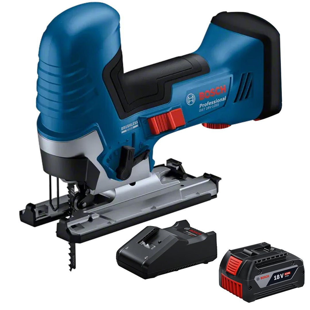 Bosch GST 18V-125 S 18V Brushless Jigsaw with 1 x 5.0Ah Battery & Charger
