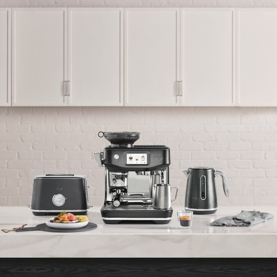 Sage Barista Touch Impress Coffee Machine With Cold Extraction in Black Stainless Steel, SES882BST4GUK1
