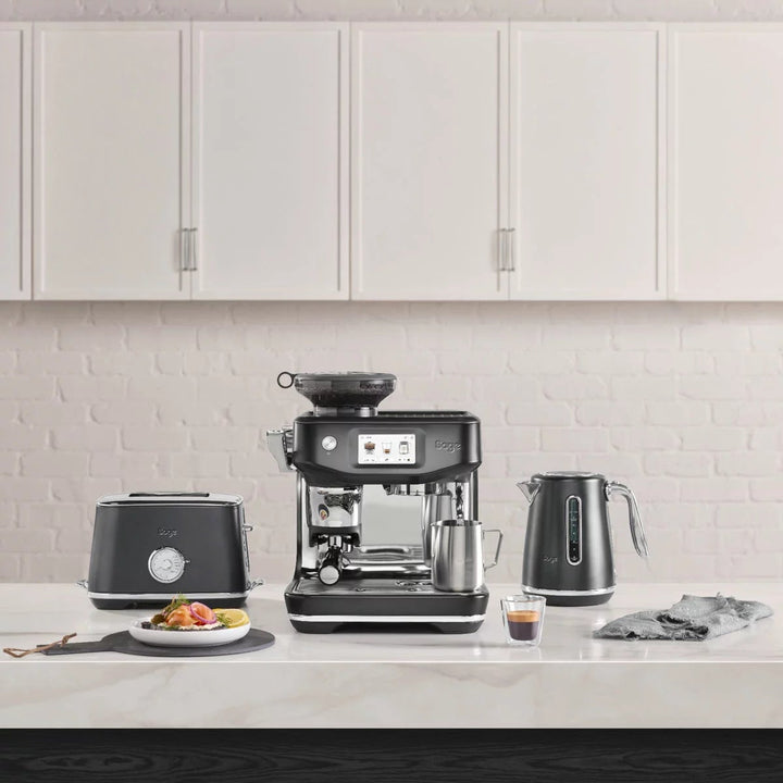 Sage Barista Touch Impress Coffee Machine With Cold Extraction in Black Stainless Steel, SES882BST4GUK1