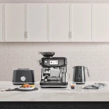 Sage Barista Touch Impress Coffee Machine With Cold Extraction in Black Stainless Steel, SES882BST4GUK1