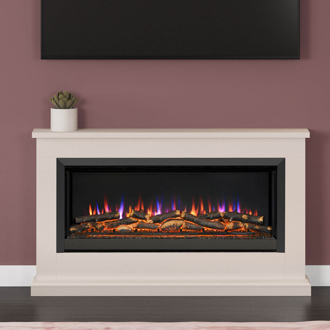Flare Hansford Grande Electric Fireplace Suite in Cream, 2kW
