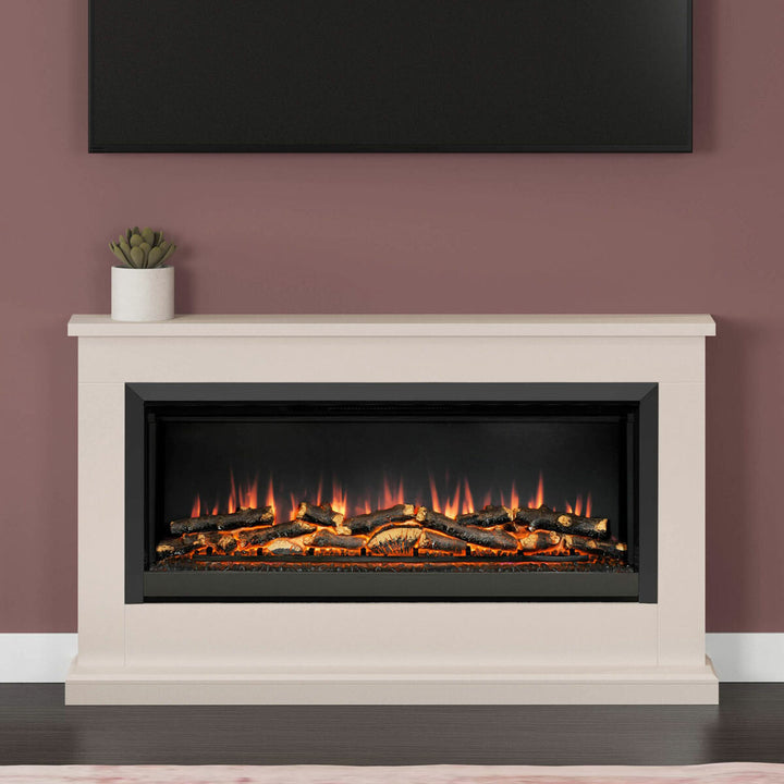 Flare Hansford Grande Electric Fireplace Suite in Cream, 2kW