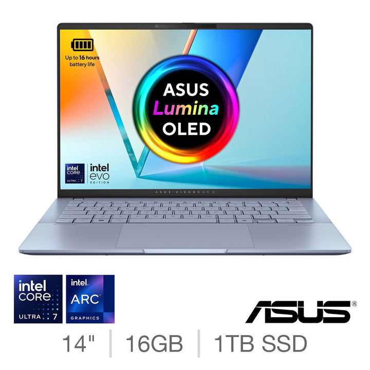 ASUS Vivobook S, Intel Core Ultra 7, 16GB RAM, 1TB SSD, 14 Inch OLED Laptop, S5406SA-QD006W