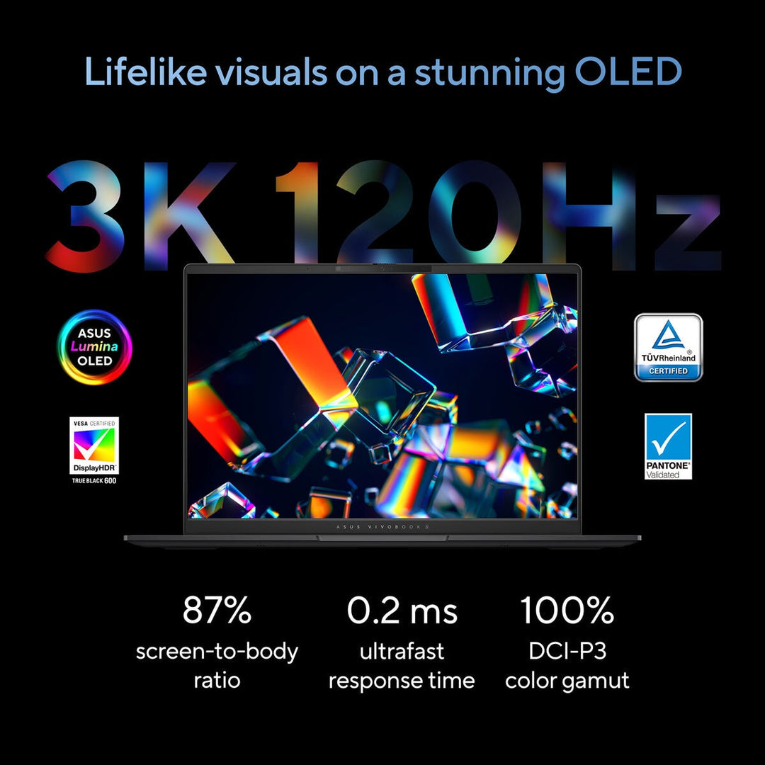 ASUS Vivobook S, Intel Core Ultra 7, 16GB RAM, 1TB SSD, 14 Inch OLED Laptop, S5406SA-QD006W