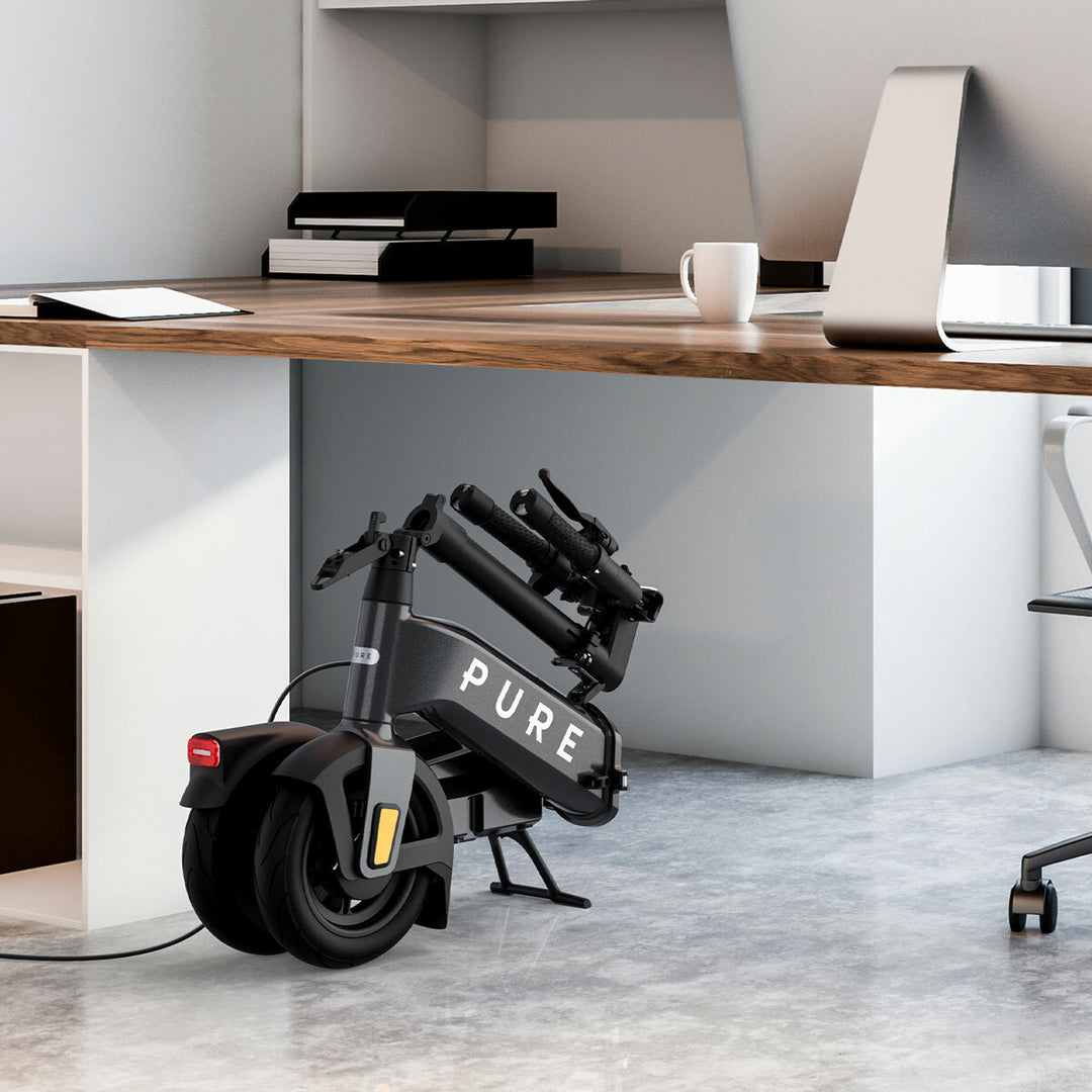 Pure Flex Folding Electric Scooter In Charcoal Grey