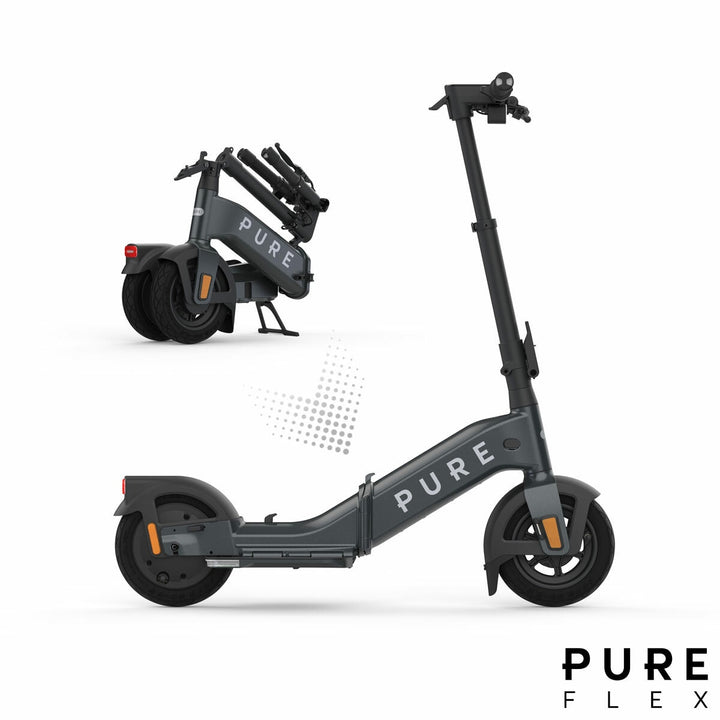 Pure Flex Folding Electric Scooter In Charcoal Grey