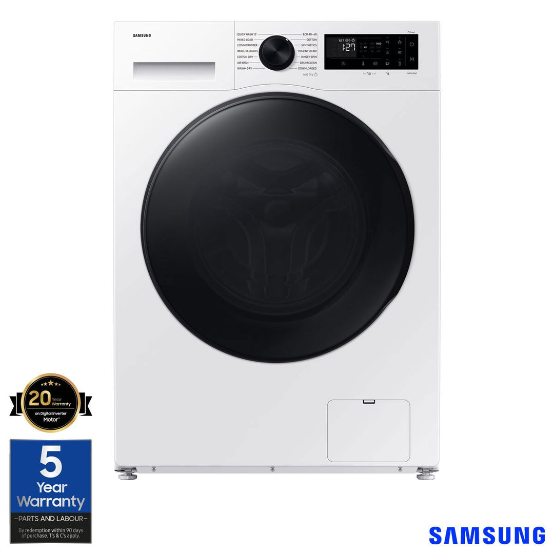 Samsung Series 5 WD90DG5B15BEEU 9/6kg Washer Dryer, D Rated in White