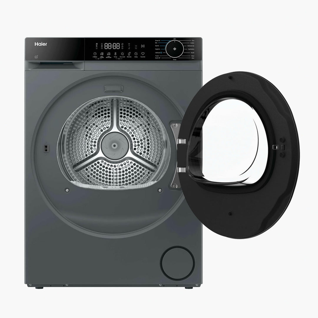 Haier HD100-D357GU1, 10kg Heat Pump Tumble Dryer, A++ Rated in Graphite