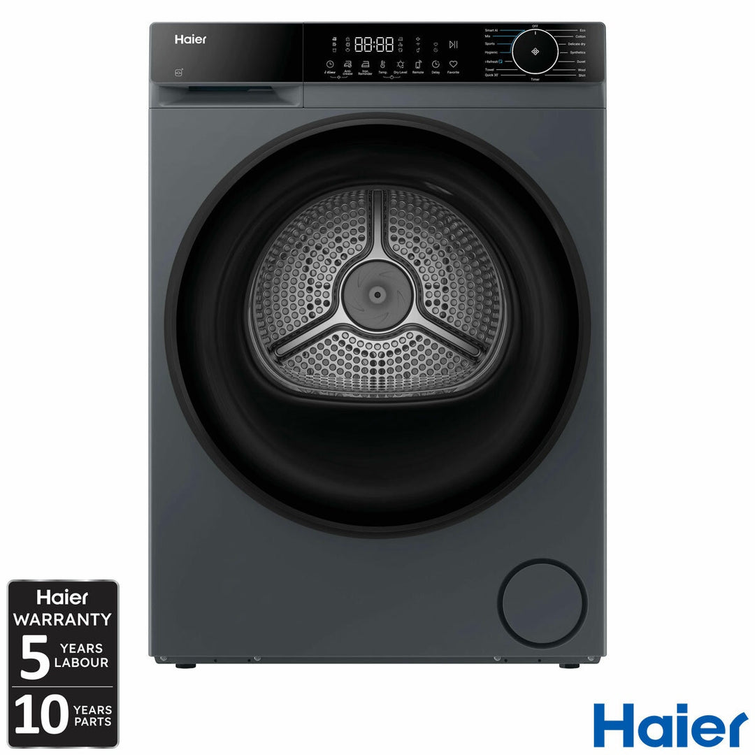 Haier HD100-D357GU1, 10kg Heat Pump Tumble Dryer, A++ Rated in Graphite