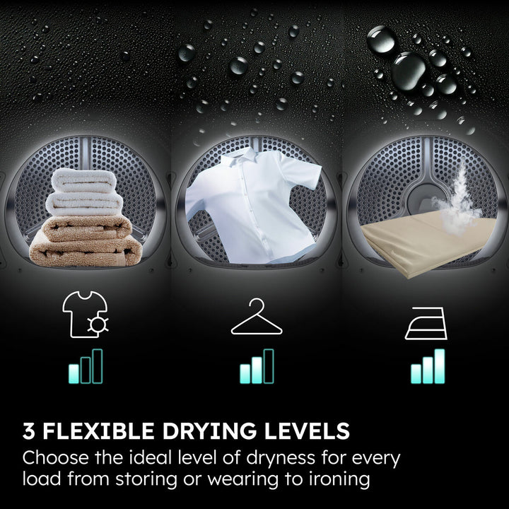 Haier HD100-D357GU1, 10kg Heat Pump Tumble Dryer, A++ Rated in Graphite