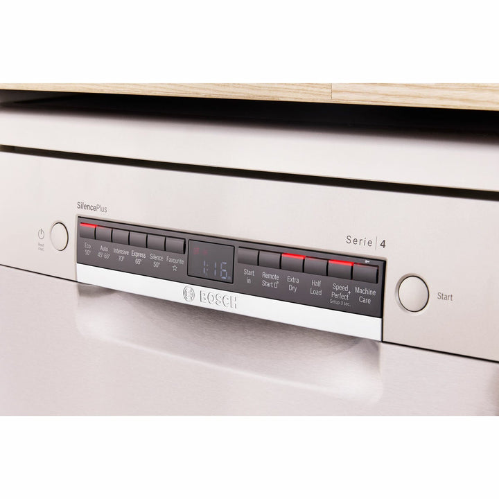 Bosch Series 4 SMS4EMI06G 14 Place Setting Dishwasher, B Rated in Inox