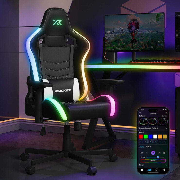 X Rocker Opal RGB Junior Gaming Chair with LED Lights