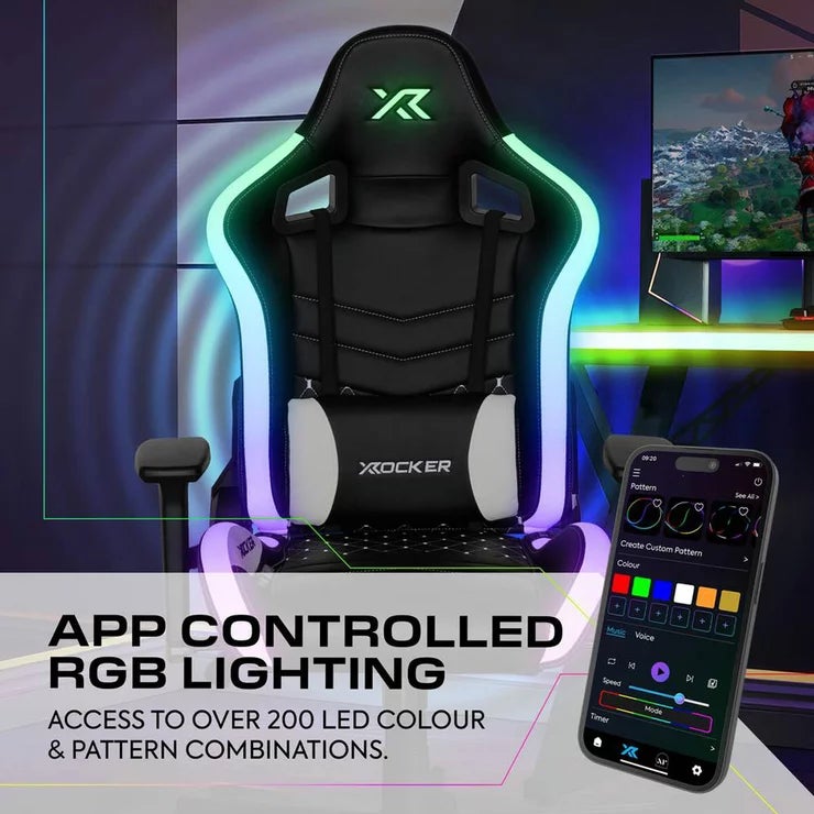 X Rocker Opal RGB Junior Gaming Chair with LED Lights