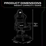 X Rocker Opal RGB Junior Gaming Chair with LED Lights