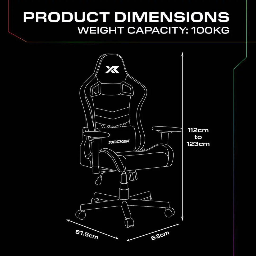 X Rocker Opal RGB Junior Gaming Chair with LED Lights