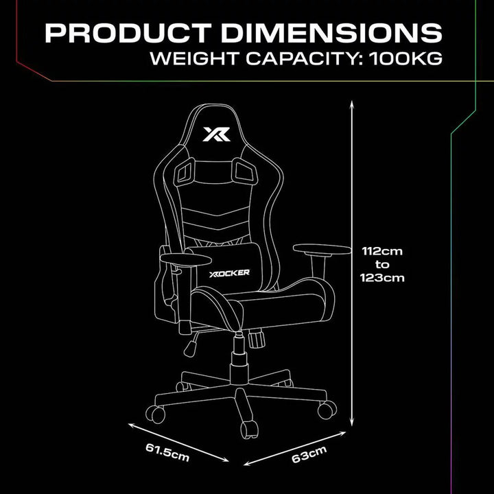 X Rocker Opal RGB Junior Gaming Chair with LED Lights