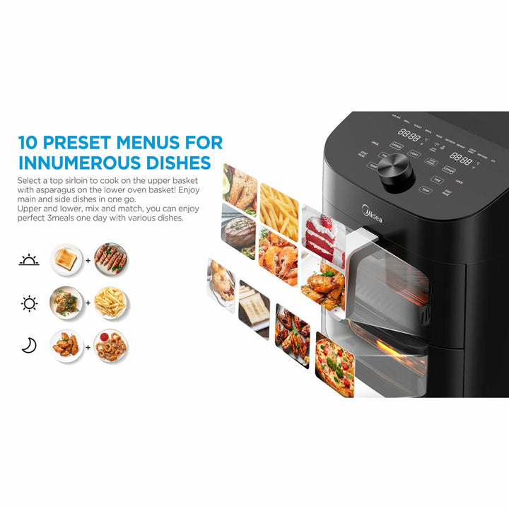 Midea Dual Basket Air Fryer 11L , MAF112B0BPKW