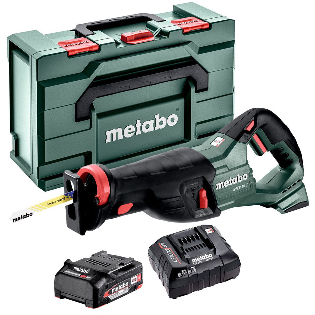 Metabo SSEP 18 LT 18V Sabre Saw with 1 x 2.0Ah Battery Charger & Metabox