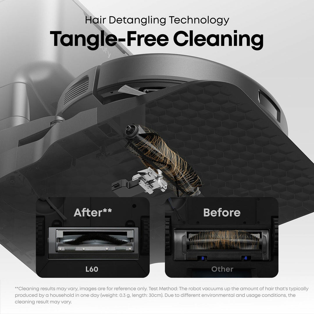 Eufy L60 Hybrid Robot Vacuum with Self-Empty Station, Hair Detangling Technology, and Mop