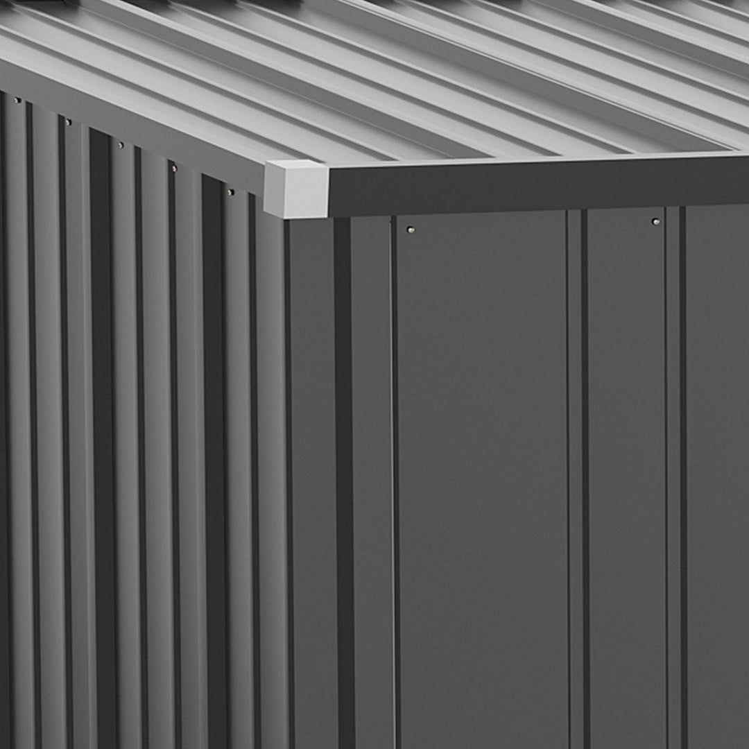 Outsunny 5ft x 3ft Outdoor Storage Shed, Garden Metal Storage Shed with Single Lockable Door - Charcoal Grey