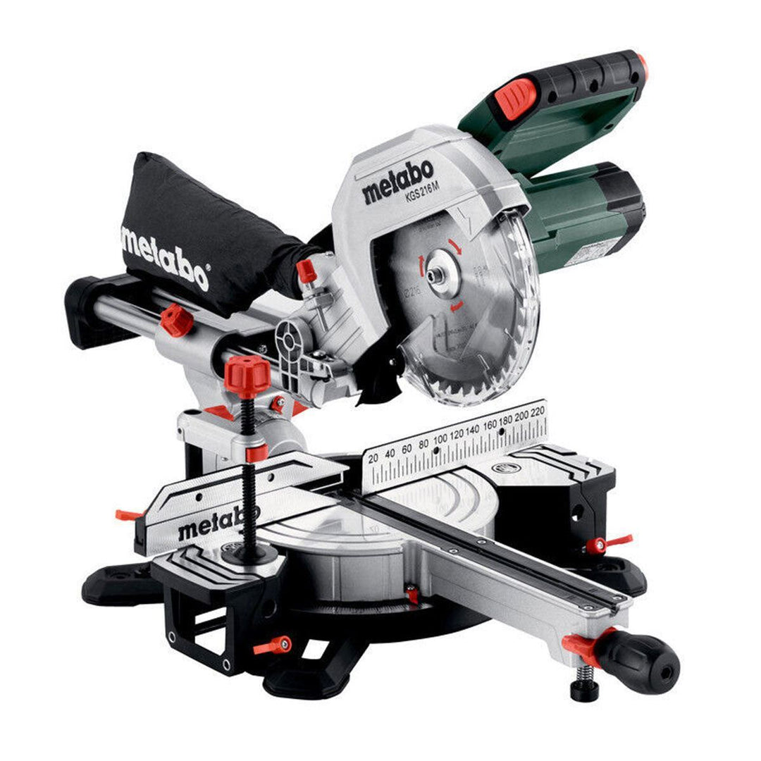 Metabo KGS 216 M 216mm Single Bevel Sliding Mitre Saw with Sliding Function 110V/1500W 613216390 Item Condition Seller Refurbished