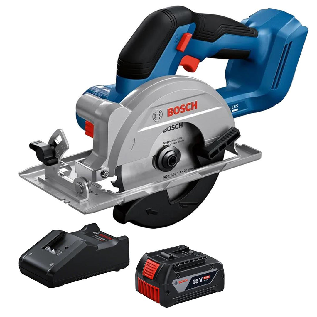 Bosch GKS 18V-51 18V Brushless 140mm Circular Saw with 1 x 5.0Ah Battery & Charger