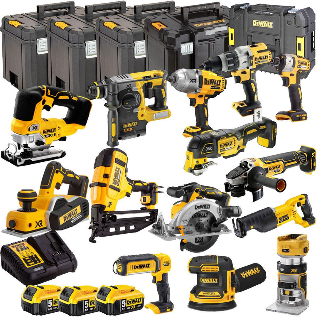 Dewalt 18V 14 Piece Power Tool Kit with 3 x 5.0Ah Batteries DEWKIT27