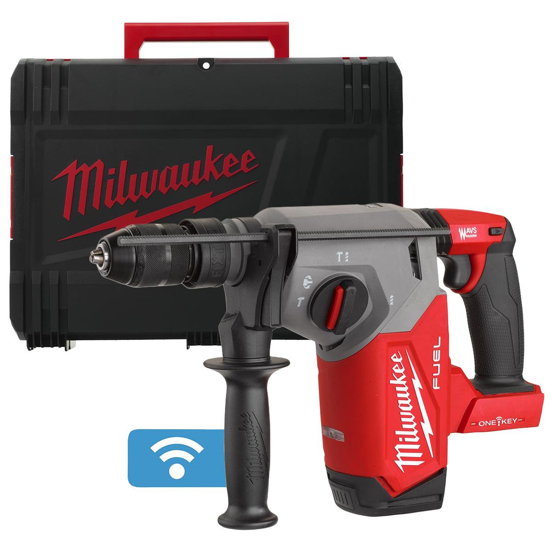 Milwaukee M18ONEFHX-0X 18V Brushless 4-Mode 26mm SDS-Plus Hammer Drill Body with Fixtec Chuck &amp; Case 4933478503