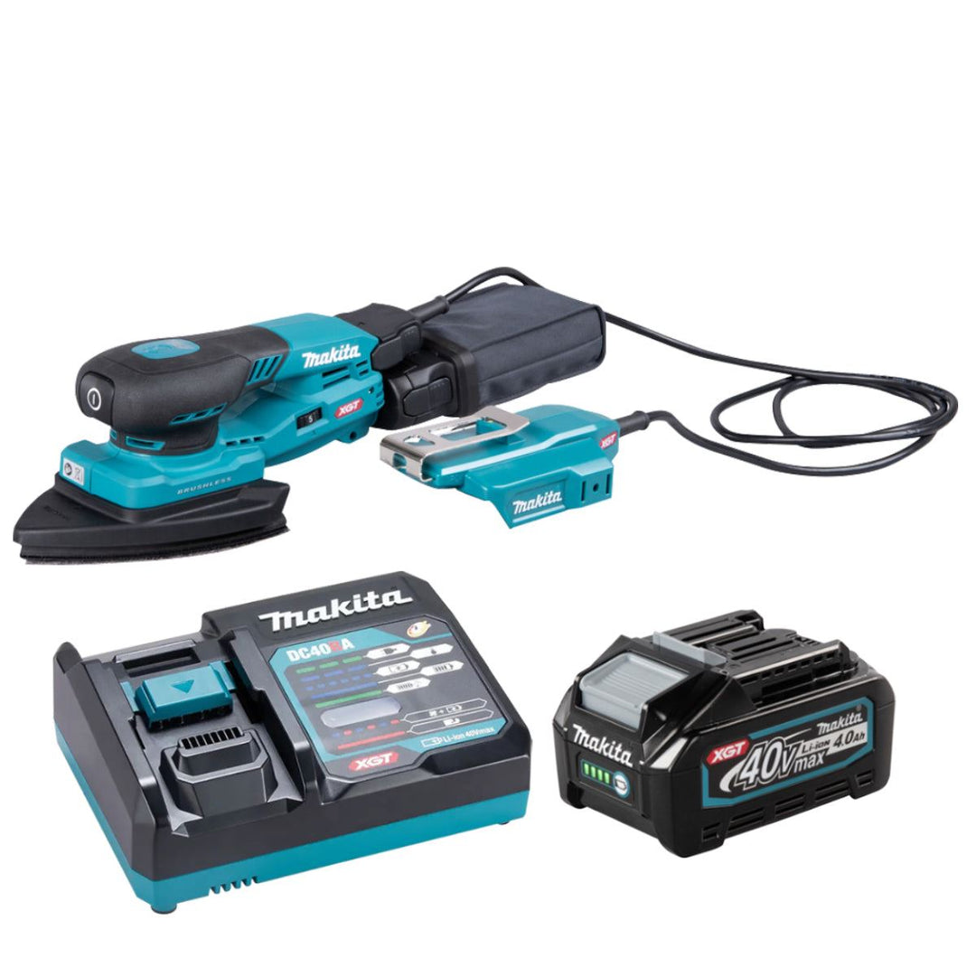 Makita BO006CGZ 40V XGT 100 x 150mm Brushless Orbital Sander With 1 x 4.0Ah Battery & Charger