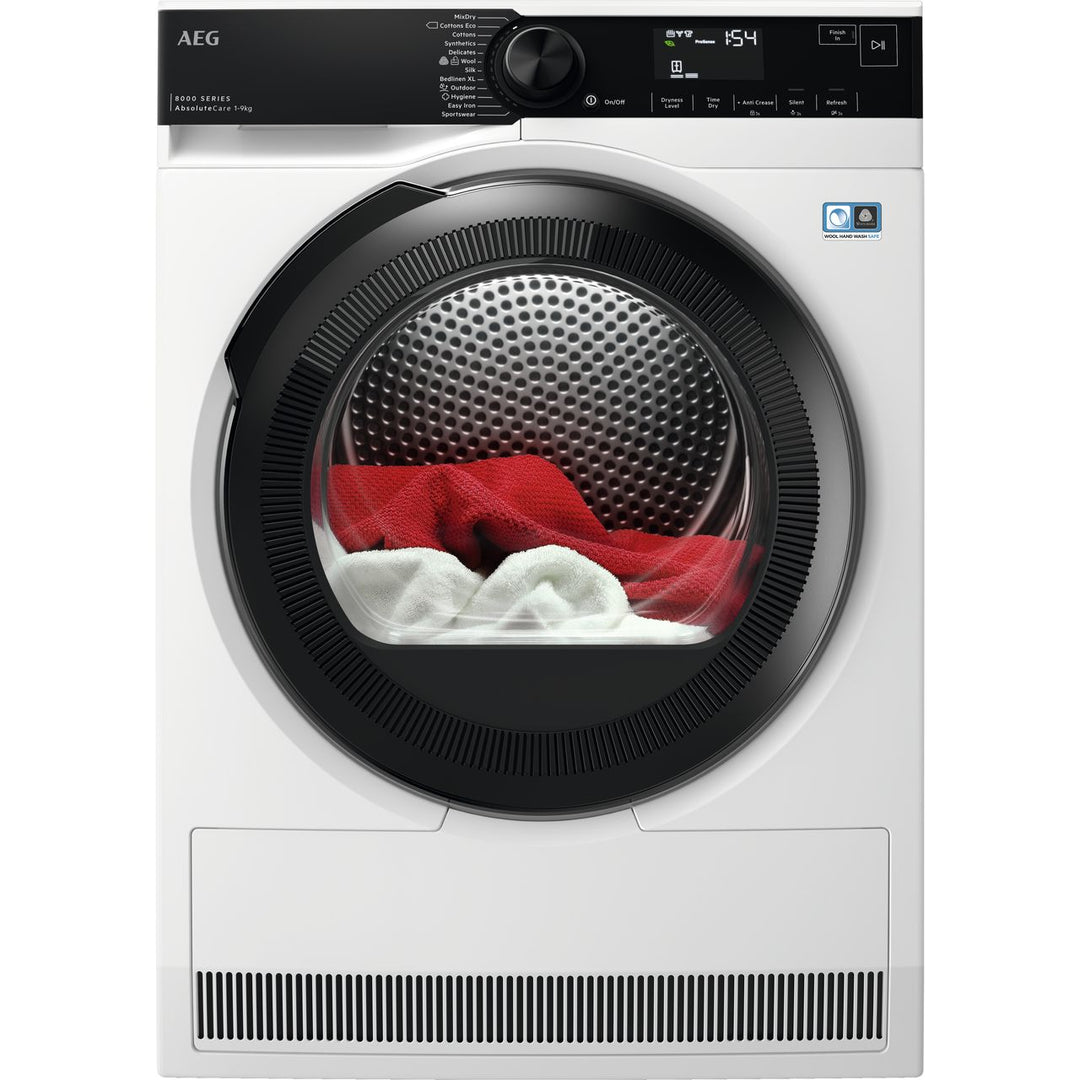 AEG AbsoluteCare® TR849P4B 9Kg Heat Pump Tumble Dryer - White - A++ Rated
