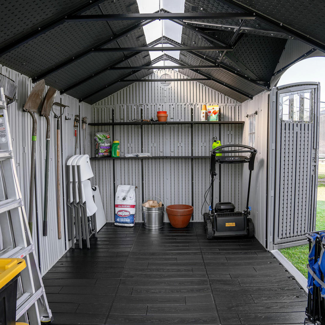 Lifetime 15ft x 8ft (4.5 x 2.5m) Dual Entry Outdoor Storage Shed - Model 60410