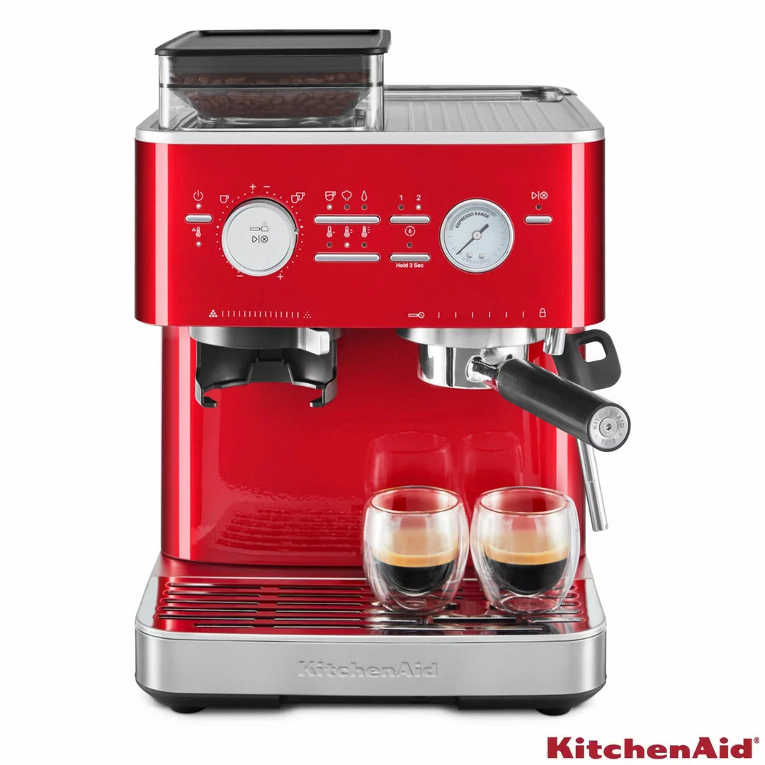 KitchenAid Semi Auto Espresso Machine With Burr Grinder, 5KES6551BCA