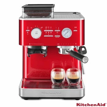 KitchenAid Semi Auto Espresso Machine With Burr Grinder, 5KES6551BCA