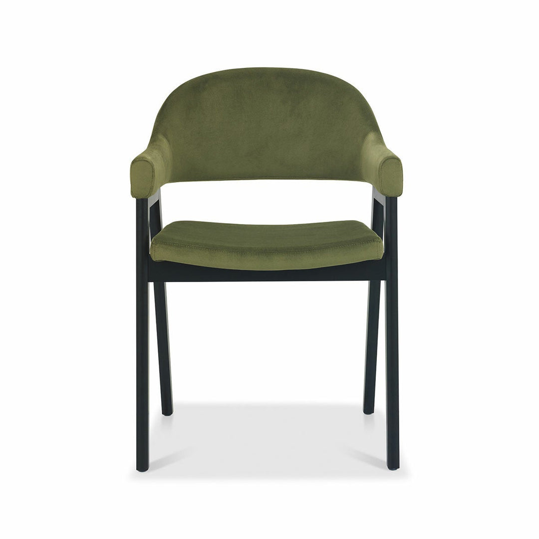 Bentley Designs Camden Peppercorn Cedar Velvet Armchair, 2 Pack