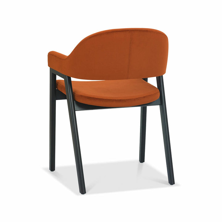 Bentley Designs Camden Peppercorn Rust Velvet Armchair, 2 Pack