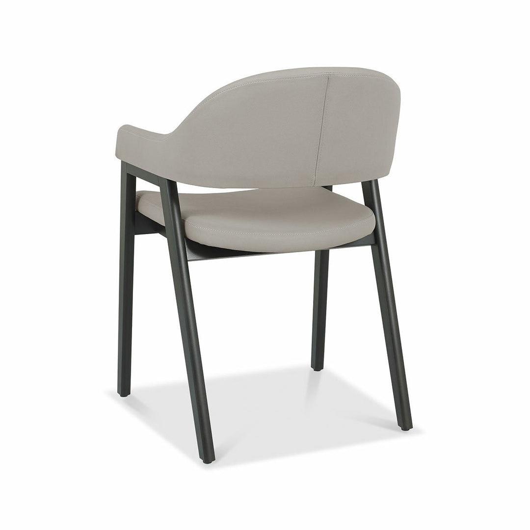 Bentley Designs Camden Peppercorn Grey Leather Armchair, 2 Pack