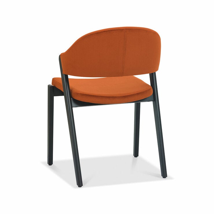 Bentley Designs Camden Peppercorn Rust Velvet Dining Chair, 2 Pack