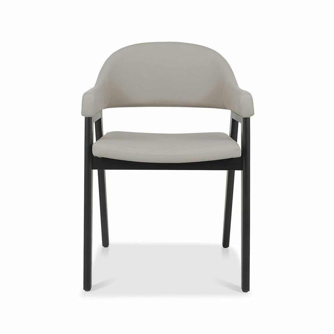 Bentley Designs Camden Peppercorn Grey Leather Armchair, 2 Pack