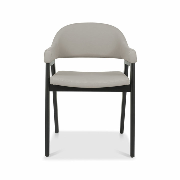 Bentley Designs Camden Peppercorn Grey Leather Armchair, 2 Pack