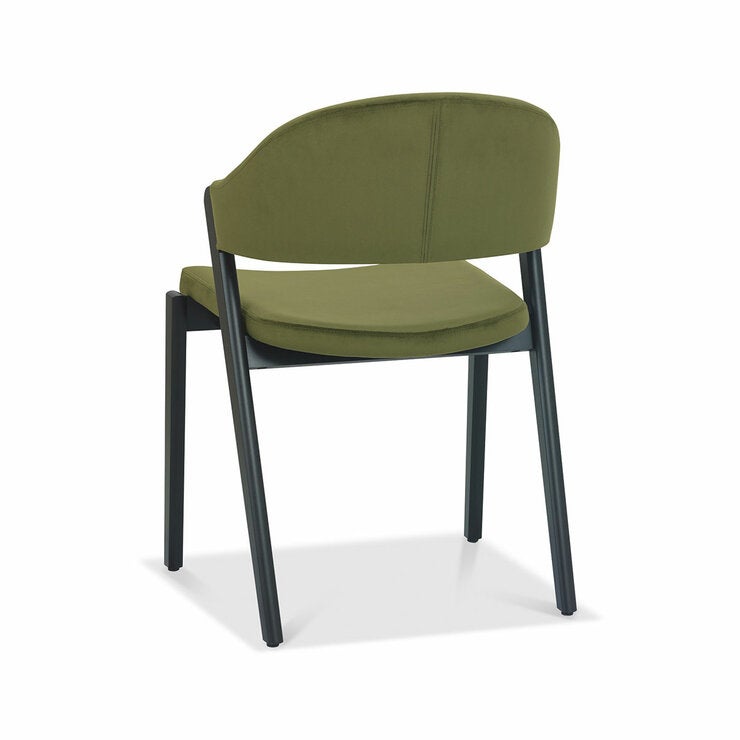 Bentley Designs Camden Peppercorn Cedar Velvet Dining Chair, 2 Pack