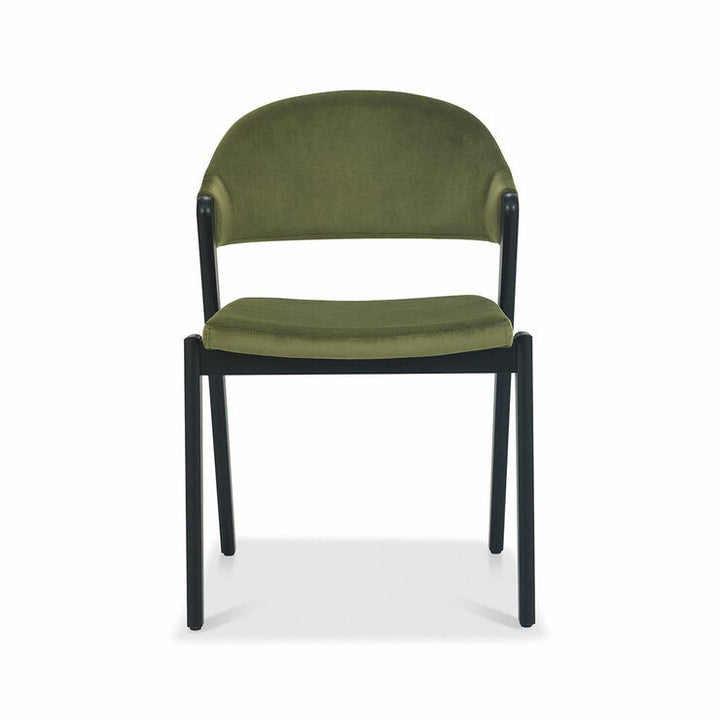 Bentley Designs Camden Peppercorn Cedar Velvet Dining Chair, 2 Pack