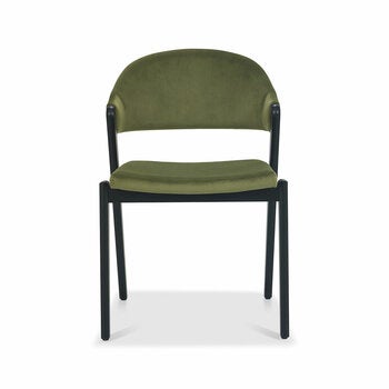 Bentley Designs Camden Peppercorn Cedar Velvet Dining Chair, 2 Pack